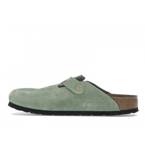 Birkenstock Boston Soft Footbed Suede Green Tea (Narrow Fit) - мужская сетка размеров