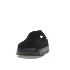 Женские Birkenstock Boston Chunky Suede Black Black Sole (Narrow) (W)