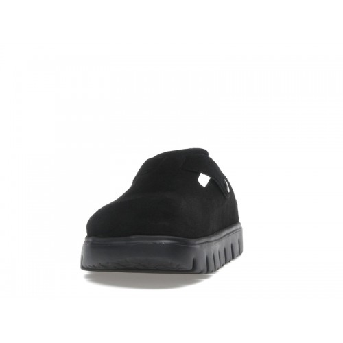 Birkenstock Boston Chunky Suede Black Black Sole (Narrow) (W) - женская сетка размеров