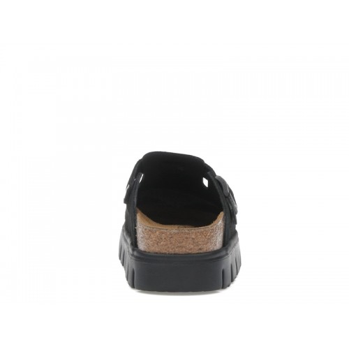 Birkenstock Boston Chunky Suede Black Black Sole (Narrow) (W) - женская сетка размеров