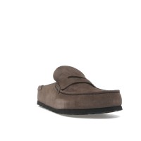 Birkenstock Naples Wrapped Suede Leather Concrete Grey
