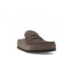 Birkenstock Naples Wrapped Suede Leather Concrete Grey