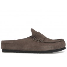 Birkenstock Naples Wrapped Suede Leather Concrete Grey