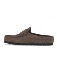 Birkenstock Naples Wrapped Suede Leather Concrete Grey