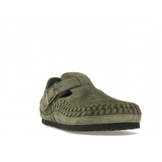 Birkenstock London Braided Shearling Kith Olive Night