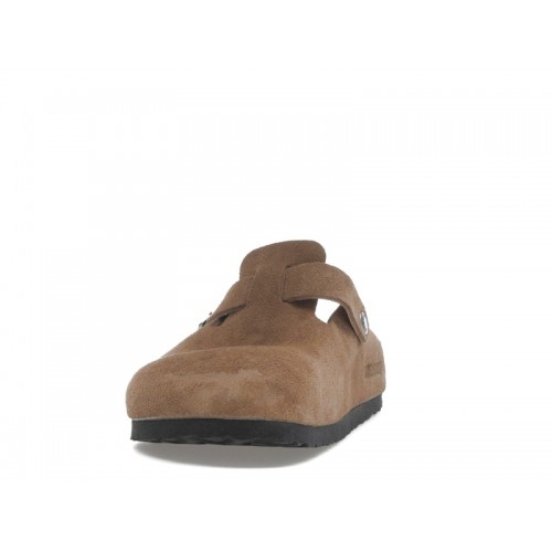Birkenstock Boston Soft Footbed Suede Dark Tea Tonal - мужская сетка размеров