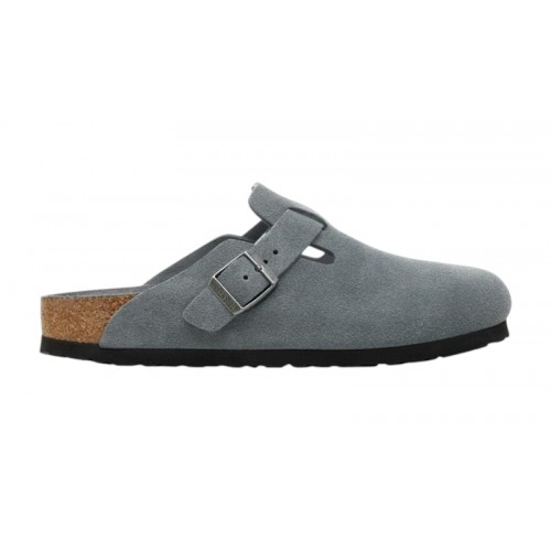 Birkenstock Boston Soft Footbed Suede Leather Basalt Gray Tonal - мужская сетка размеров