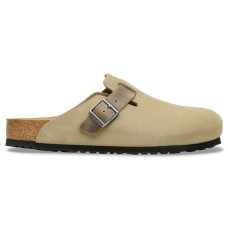 Birkenstock Boston Mixed Leather Faded Khaki
