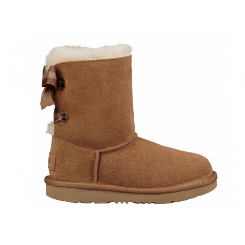 UGG Bailey Bow II Boot Customizable Ribbon Chestnut (Kids) - детская сетка размеров