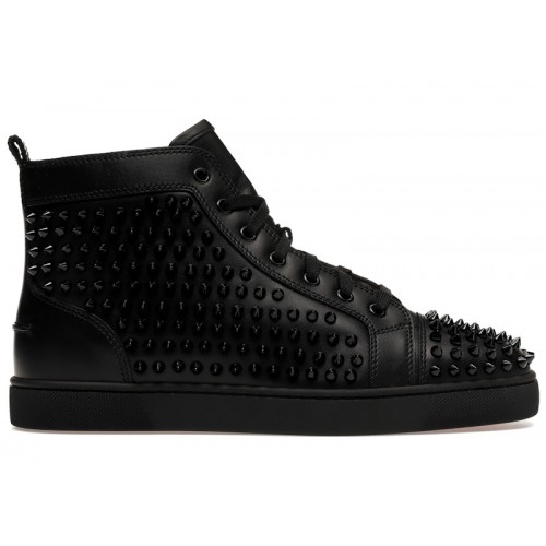 Christian Louboutin Spikes High Black - мужская сетка размеров