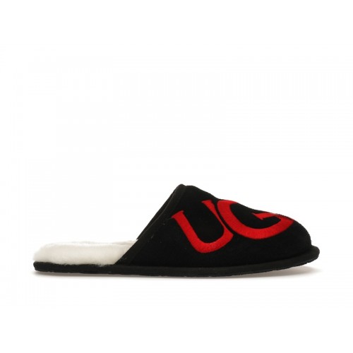 UGG Scuff Logo Slipper Black Red - мужская сетка размеров