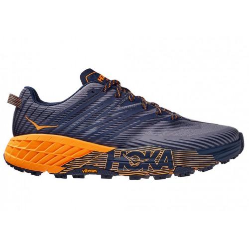 Кроссы Hoka One One Speedgoat 4 Black Iris Marigold - мужская сетка размеров