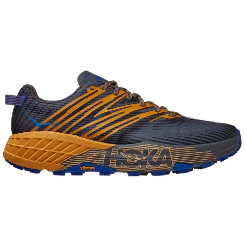 Кроссы Hoka One One Speedgoat 4 Castlerock Golden Yellow - мужская сетка размеров