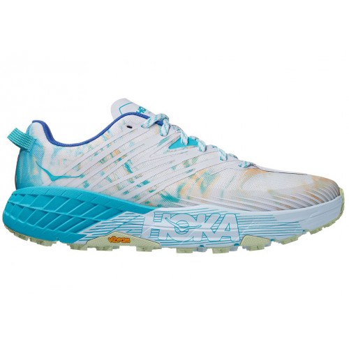Кроссы Hoka One One Speedgoat 4 Together White Cyan - мужская сетка размеров