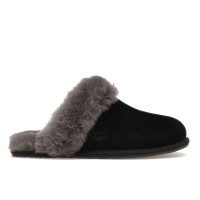 Женские тапки UGG Scuffette II Slipper Black Grey (W)