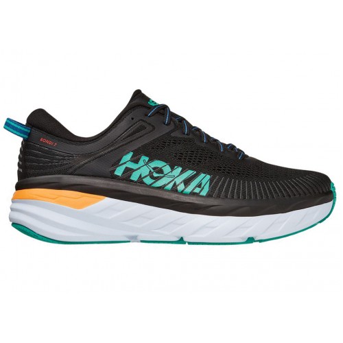 Кроссы Hoka One One Bondi 7 Black Atlantis - мужская сетка размеров