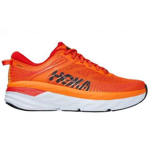 Кроссы Hoka One One Bondi 7 Persimmon Orange - мужская сетка размеров