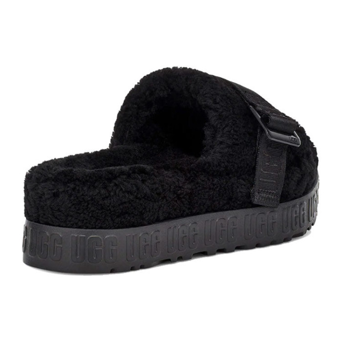 UGG Fluffita Slide Black (W) - женская сетка размеров UGG Fluffita Slide Black (W) - женская сетка размеров