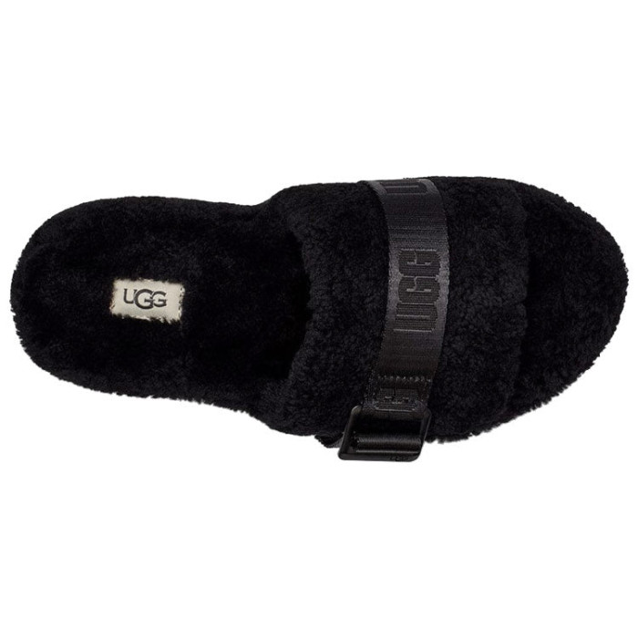 UGG Fluffita Slide Black (W) - женская сетка размеров UGG Fluffita Slide Black (W) - женская сетка размеров