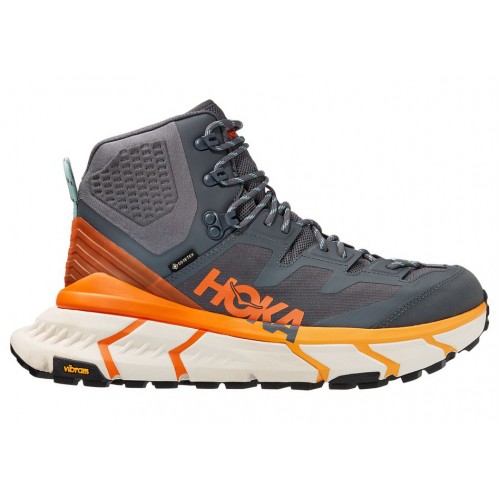 Кроссы Hoka One One Tennine Hike Gore-Tex Castlerock Persimmon Orange - мужская сетка размеров