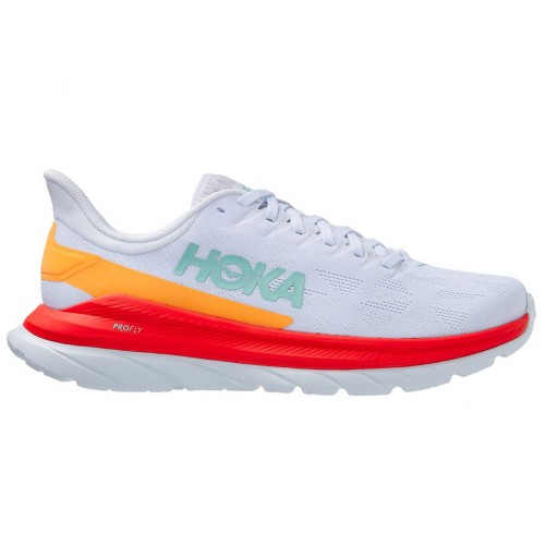 Кроссы Hoka One One Mach 4 White Fiesta - мужская сетка размеров