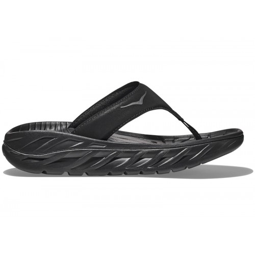HOKA Wmns Ora Recovery Flip Slide Black Dark Gull Grey - женская сетка размеров