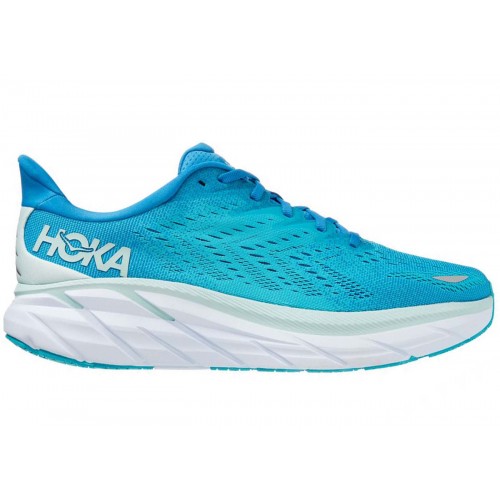 Кроссы Hoka One One Clifton 8 Ibiza Blue Scuba - мужская сетка размеров