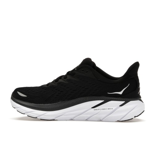 Кроссы Hoka One One Clifton 8 Black White (W) - женская сетка размеров