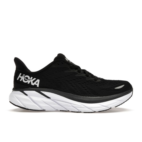 Кроссы Hoka One One Clifton 8 Black White (W) - женская сетка размеров