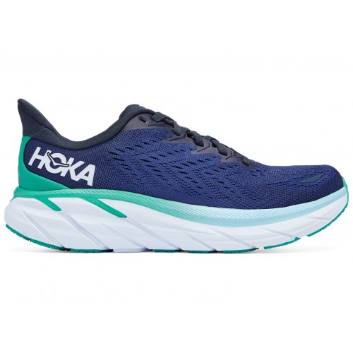 Кроссы Hoka One One Clifton 8 Outer Space Bellweather Blue (W) - женская сетка размеров