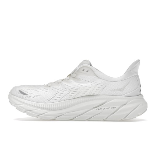 Кроссы Hoka One One Clifton 8 White (W) - женская сетка размеров