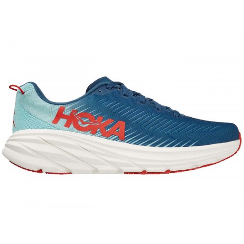 Кроссы Hoka One One Rincon 3 Real Teal Eggshell Blue - мужская сетка размеров