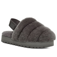 Женские UGG Super Fluff Slipper Charcoal (W)