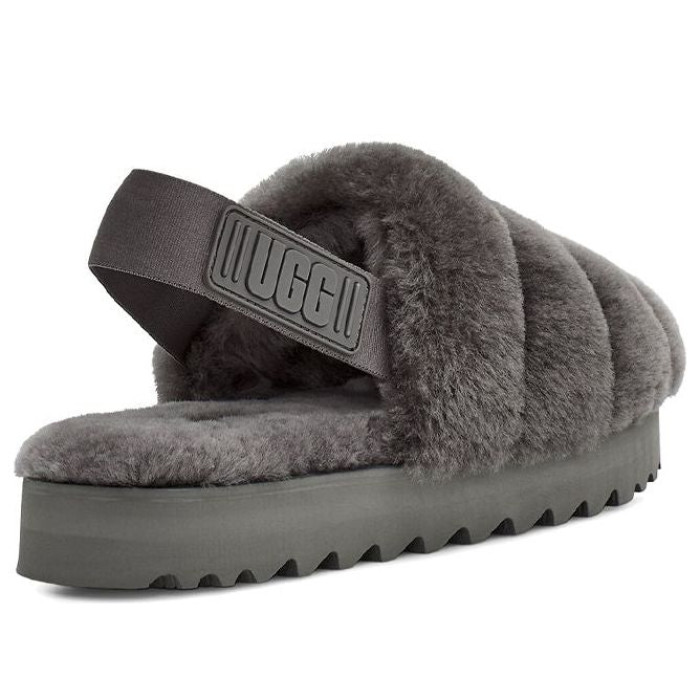 UGG Wmns Super Fluff Slipper Charcoal - женская сетка размеров UGG Wmns Super Fluff Slipper Charcoal - женская сетка размеров