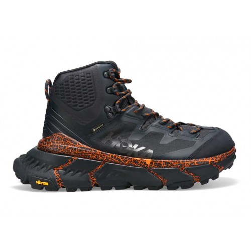 Кроссы Hoka One One Tennine Hike Gore-Tex Blue Graphite Persimmon Orange - мужская сетка размеров