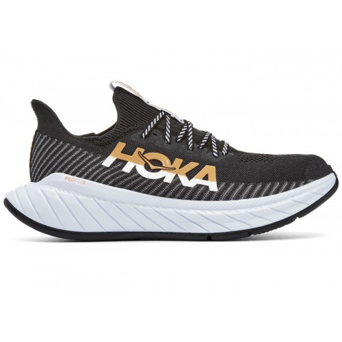 Кроссы Hoka One One Carbon X 3 Black White - мужская сетка размеров