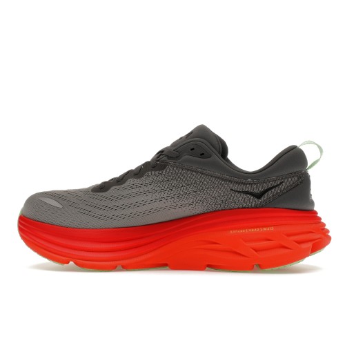 Кроссы Hoka One One Bondi 8 Castlerock Flame - мужская сетка размеров