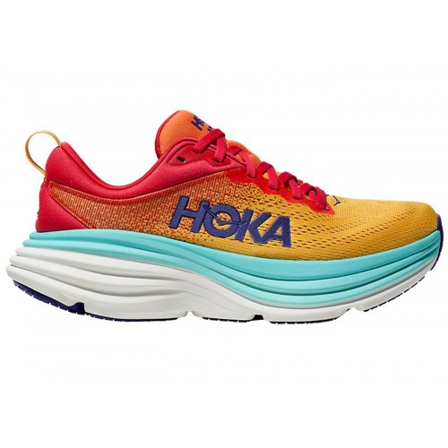 Кроссы Hoka One One Bondi 8 Cerise Cloudless - мужская сетка размеров