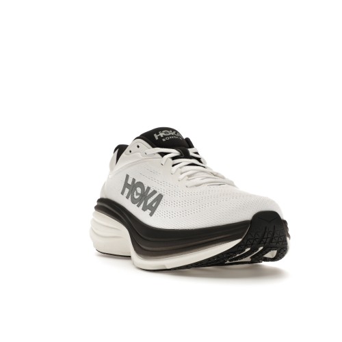 Кроссы Hoka One One Bondi 8 White Black - мужская сетка размеров