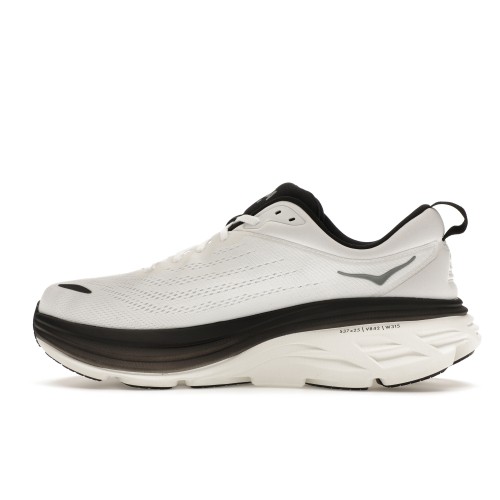 Кроссы Hoka One One Bondi 8 White Black - мужская сетка размеров