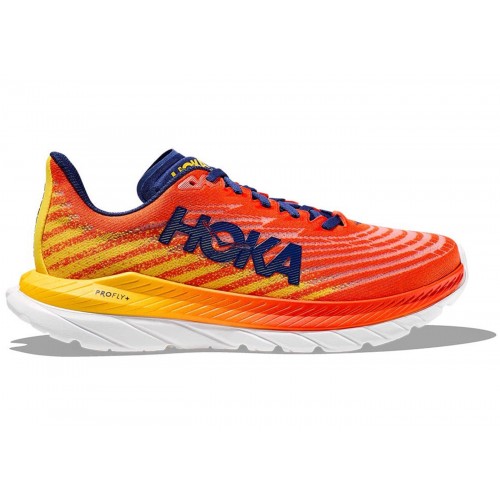 Кроссы Hoka One One Mach 5 Flame Dandelion - мужская сетка размеров