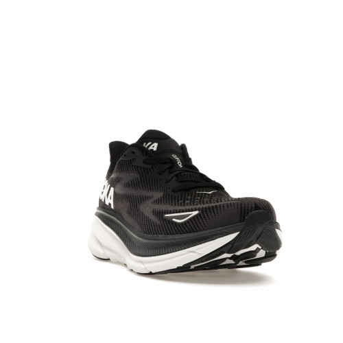 Кроссы Hoka One One Clifton 9 Black White - мужская сетка размеров