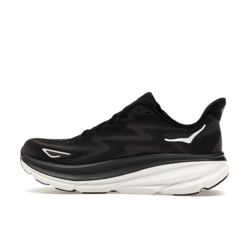 Кроссы Hoka One One Clifton 9 Black White - мужская сетка размеров