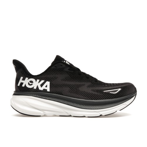 Кроссы Hoka One One Clifton 9 Black White - мужская сетка размеров