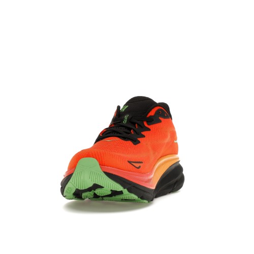 Кроссы Hoka One One Clifton 9 Flame Vibrant Orange - мужская сетка размеров