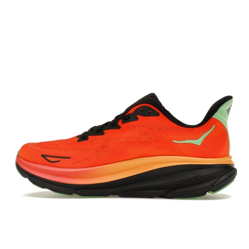 Кроссы Hoka One One Clifton 9 Flame Vibrant Orange - мужская сетка размеров