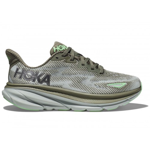 Кроссы Hoka One One Clifton 9 Olive Haze - мужская сетка размеров