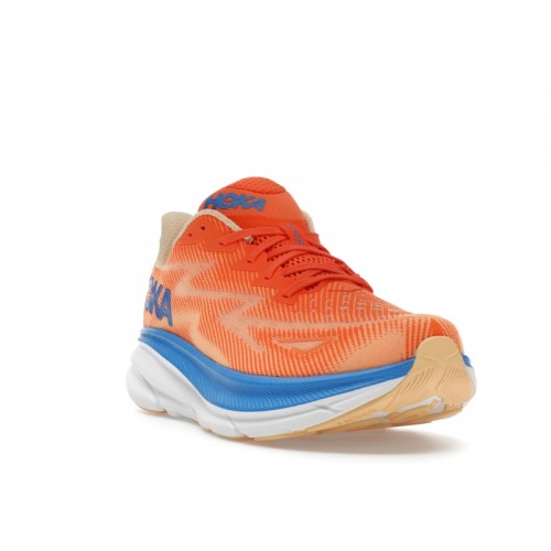 HOKA Clifton 9 Vibrant Orange Impala - мужская сетка размеров
