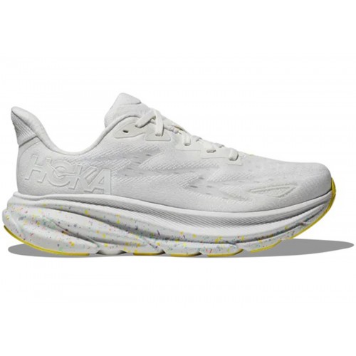 Кроссы Hoka One One Clifton 9 White Lemonade - мужская сетка размеров