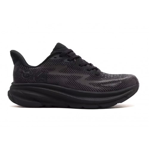 Кроссы Hoka One One Clifton 9 Triple Black (W) - женская сетка размеров